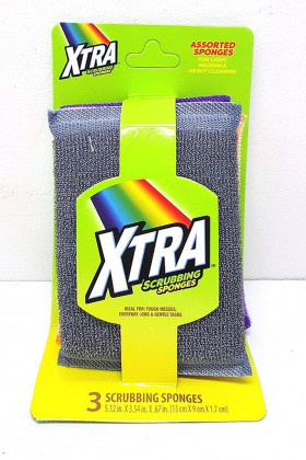 XTRA SCRUBBING SPONGE 3 KINDS 24/CS-00756 (2INNER)